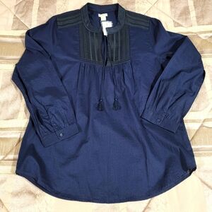 NWT J. Crew blouse with beautiful embroidered yoke.